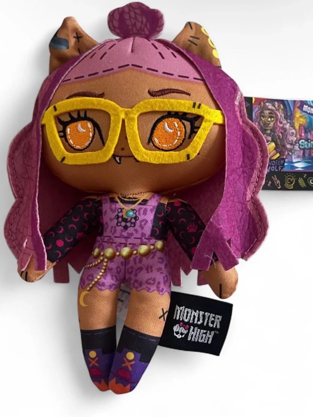 Monster High Stitchlings Clawdeen Wolf Plush Doll NWT